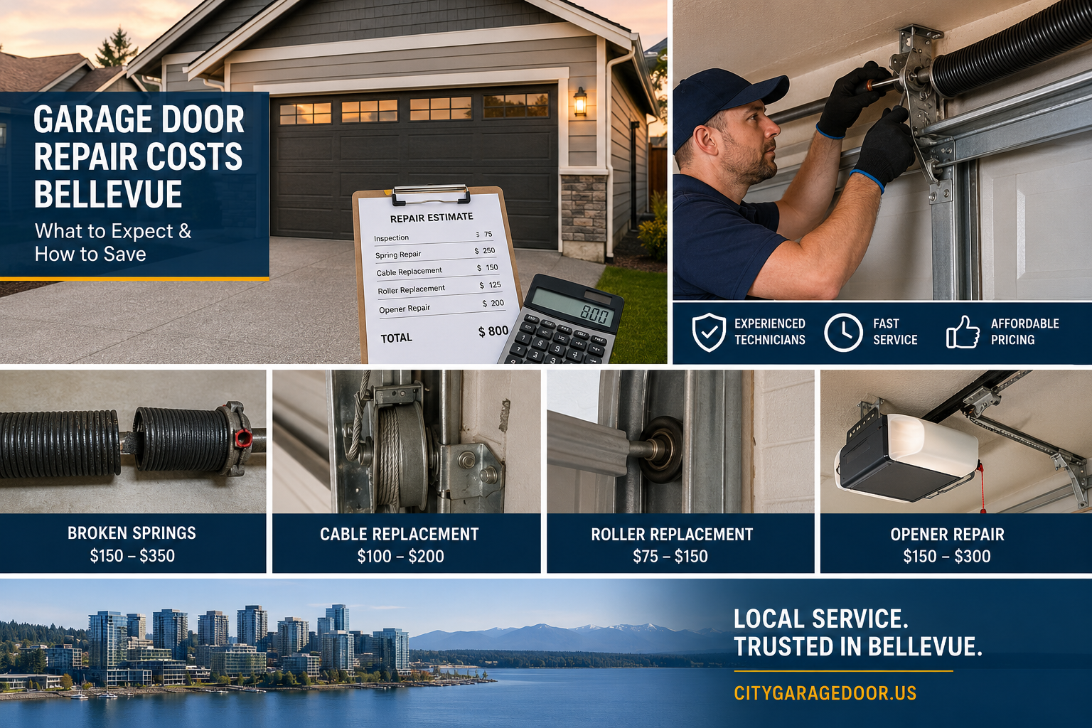 Garage Door Repair Costs Bellevue